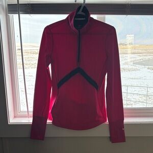 Nike Black and Hot Pink Dri-FIT Half-Zip Pullover